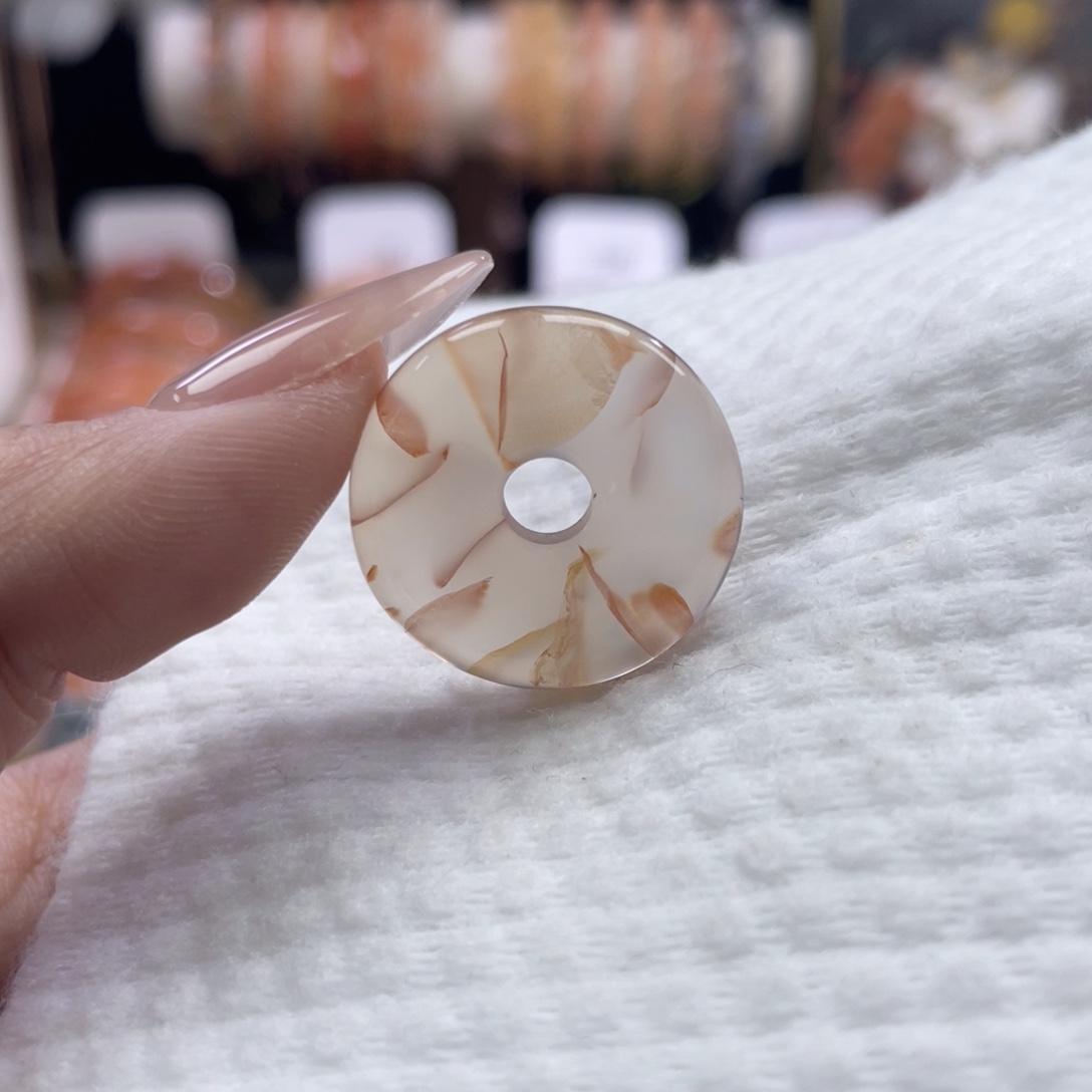 玛瑙/玉髓未镶嵌平安扣23.6mm