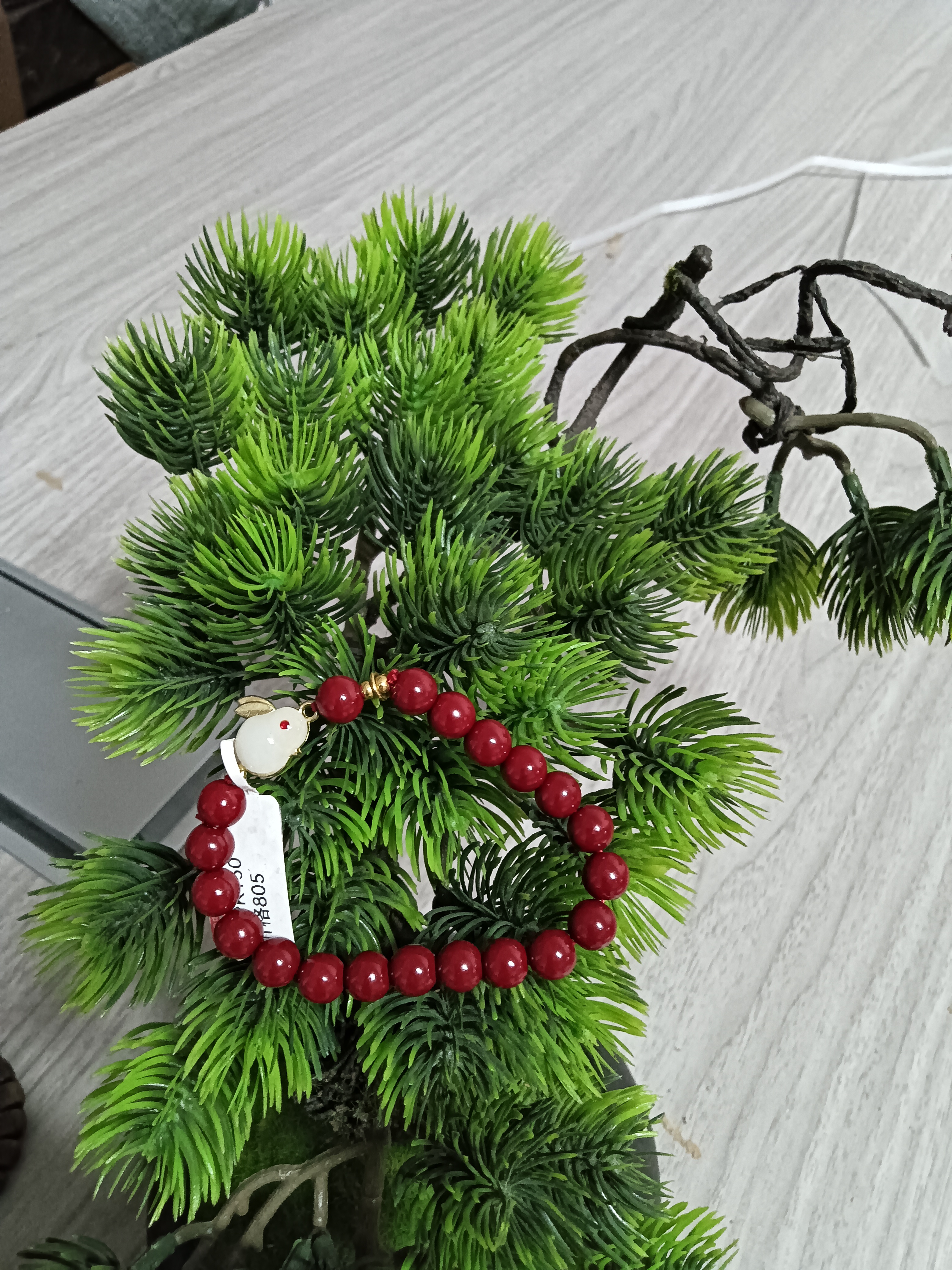 天然辰砂天然辰砂朱砂玉兔手链K150