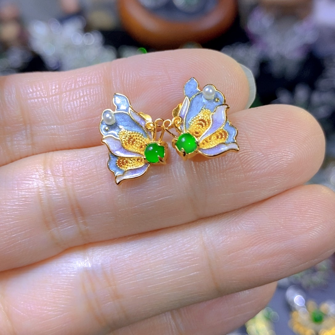 翡翠颈饰银S925镶嵌天然翡翠