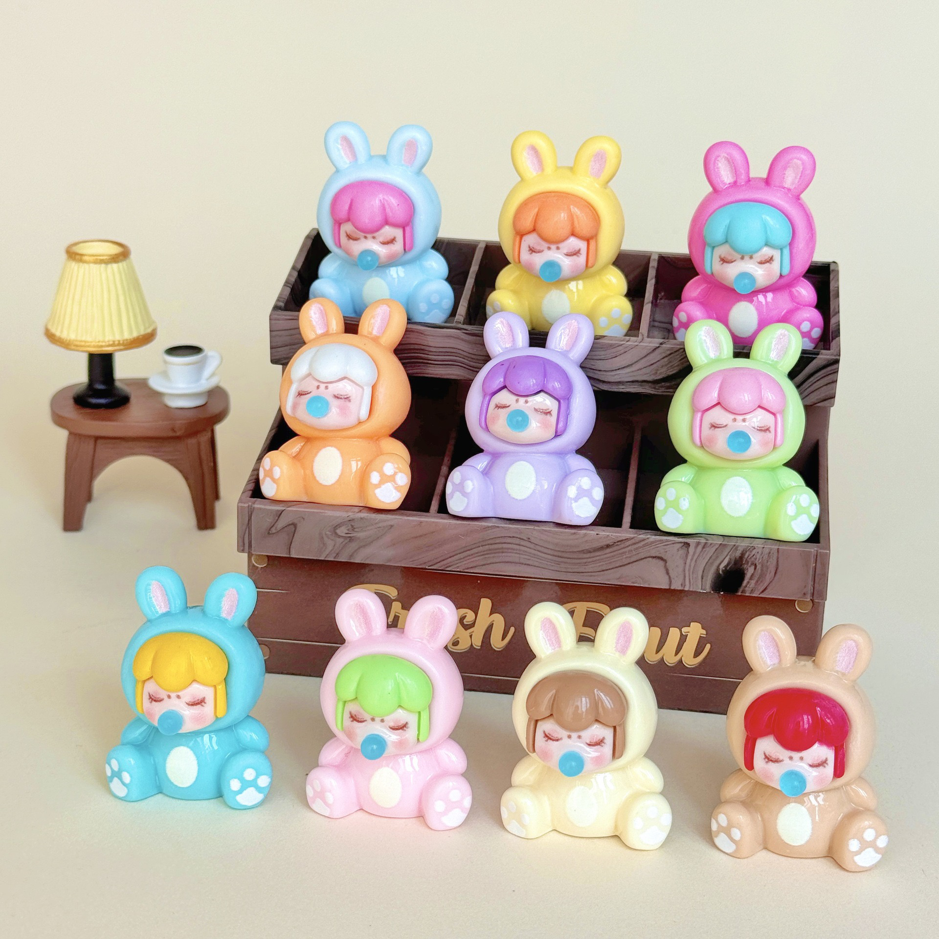 【实色兔子囡茜】DIY饰品配件钥匙扣摆件挂件