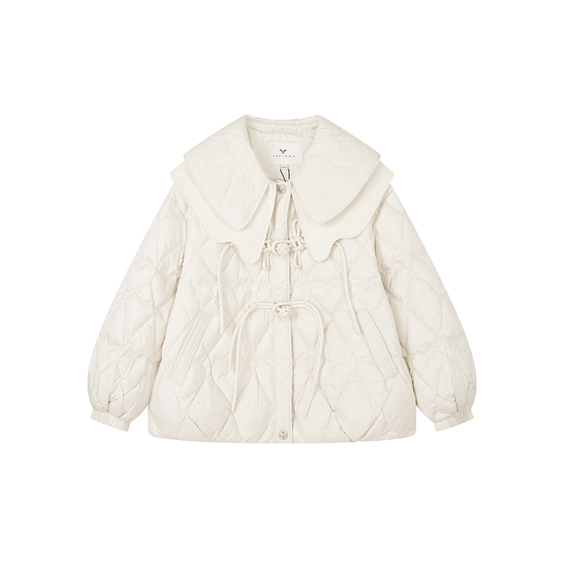 【达人专属】国风流苏盘扣羽绒服双层娃娃领轻暖时尚外套X09BYS8632