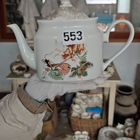 库存瓷片单孔水壶