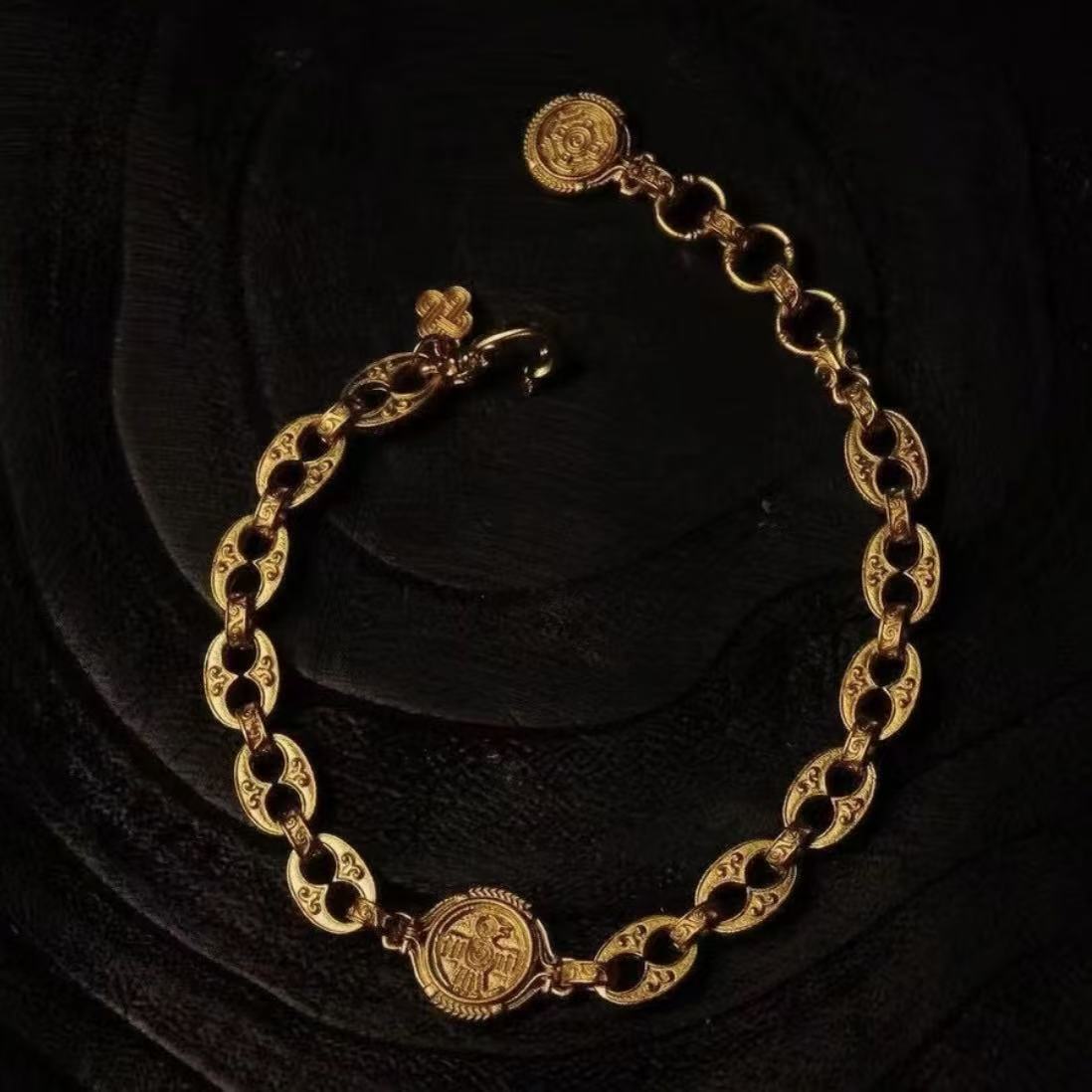 【金娜娜】 太阳神鸟手链 足金999 细工原版 气质轻奢时尚