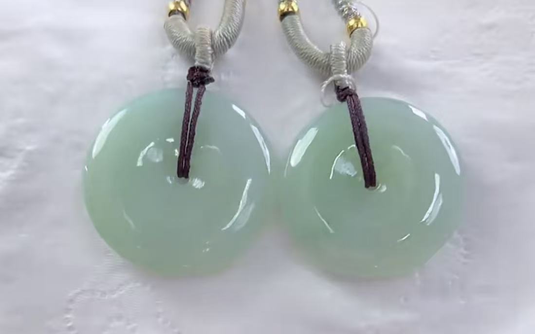 翡翠A货平安扣（多样性发货只发一个）宽25+厚5-6送绳