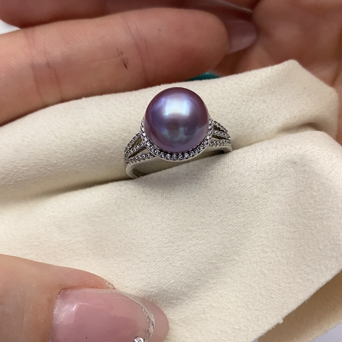 【闪购商品】淡水珍珠戒指银S925镶嵌13