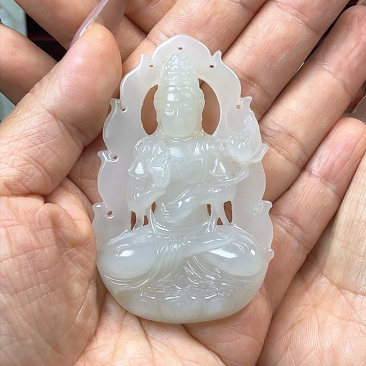 和田玉未镶嵌挂件江**蒙