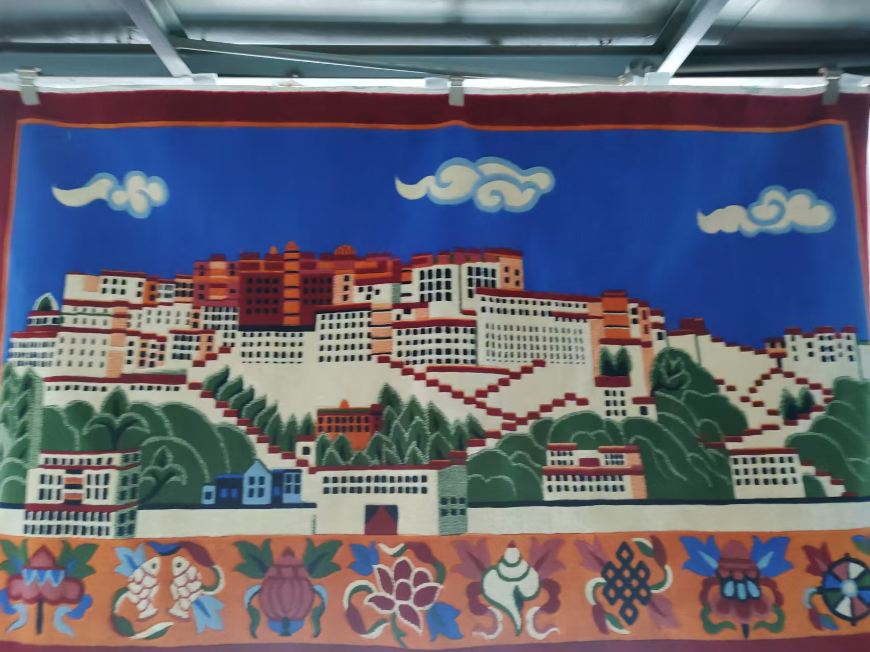 羊毛布达拉宫挂毯