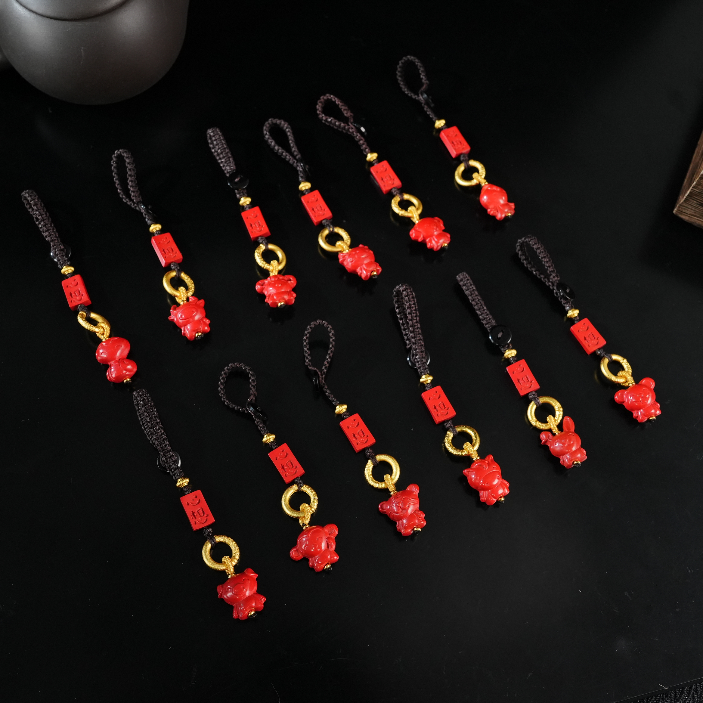 含辰砂工艺品【云上叙】13 QJD00600025 朱砂十二生肖-多样性发其一