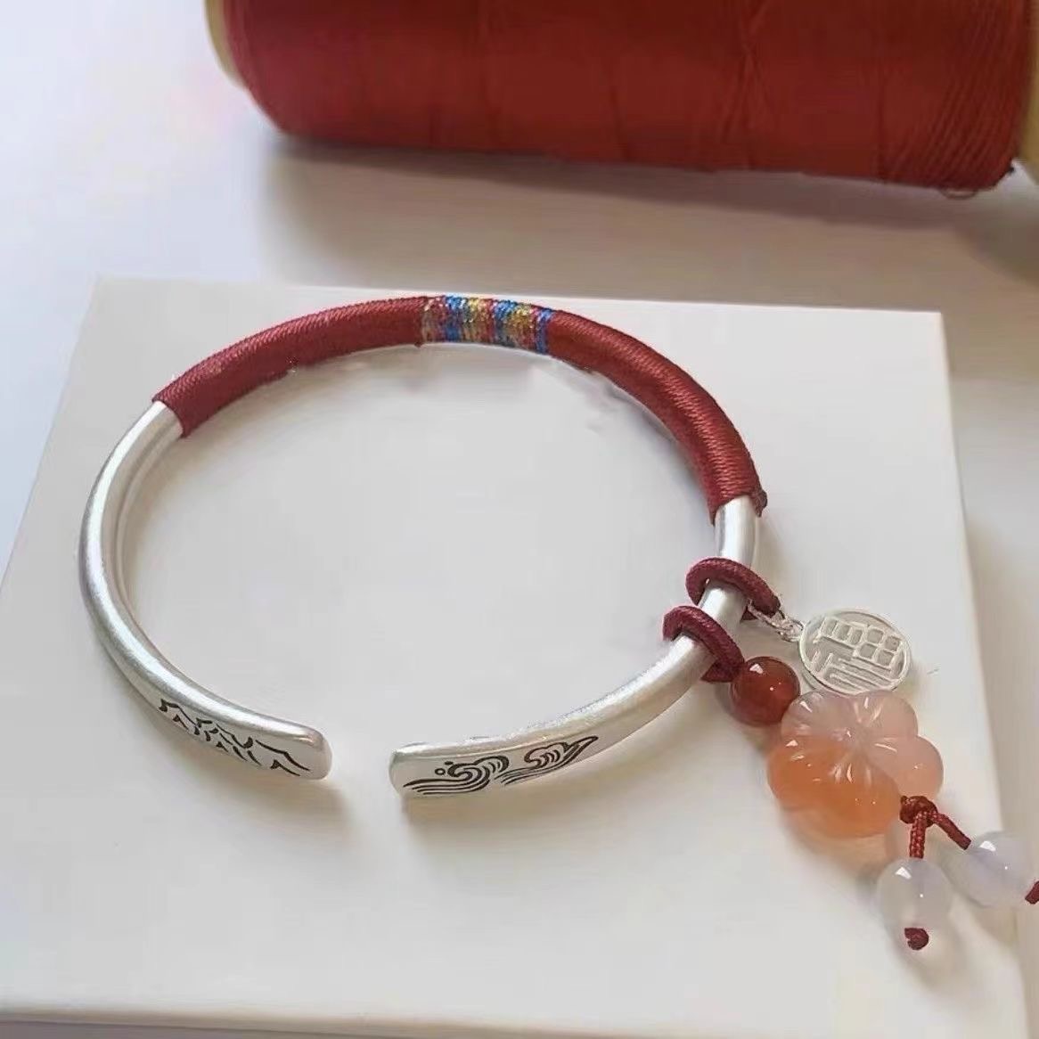 足银手镯 999山海DIY编织手镯