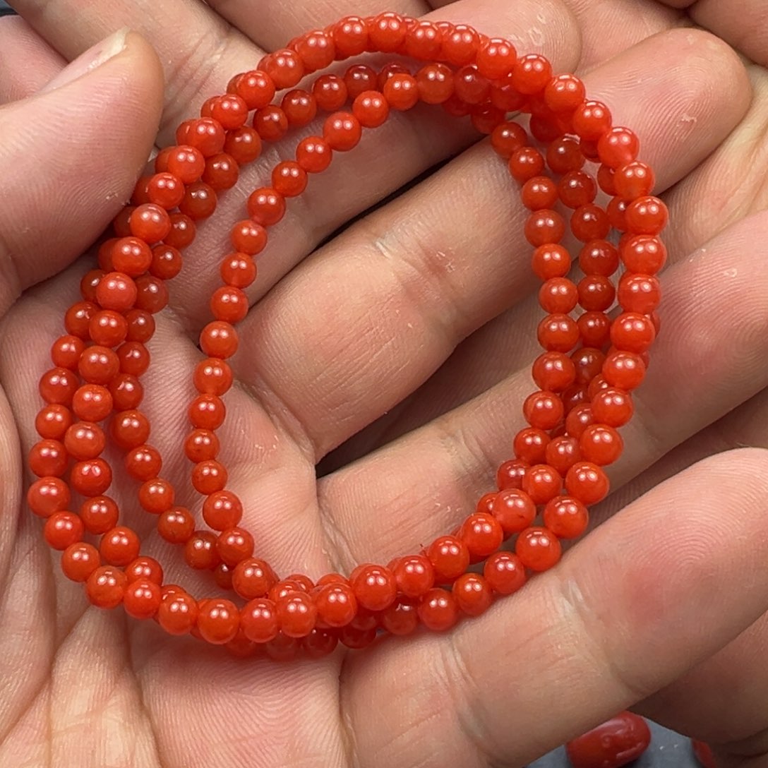 南红玛瑙多圈珠串 4+未镶嵌