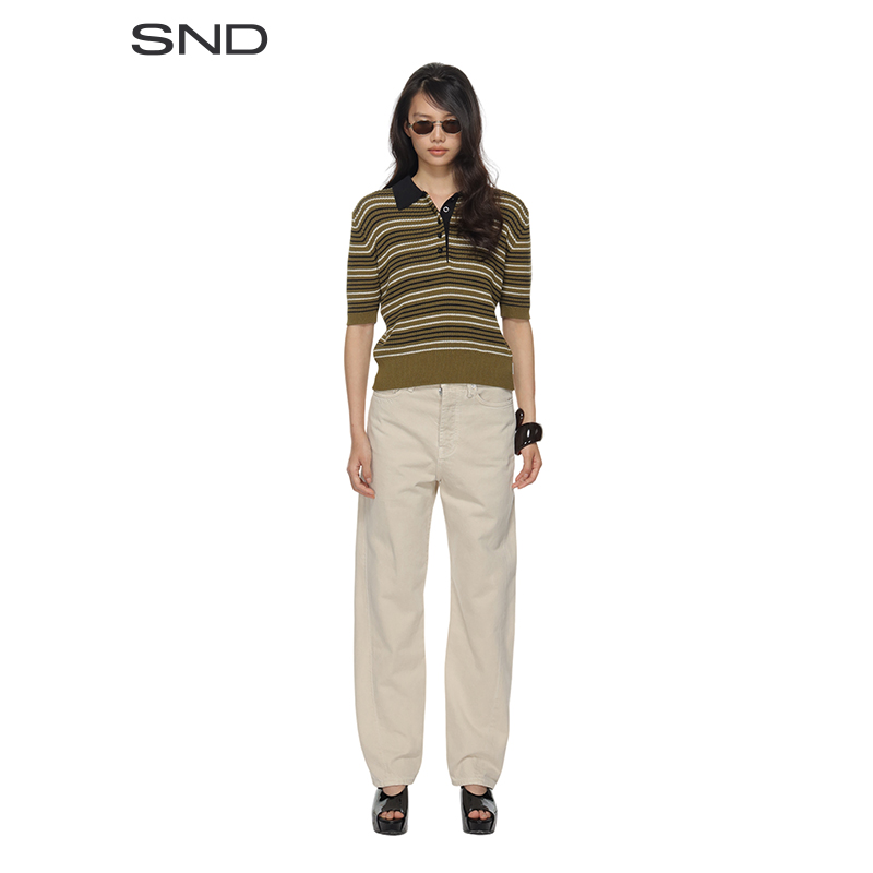 【SNDTE 设计师品牌】SND SS25 扭缝设计牛仔长裤