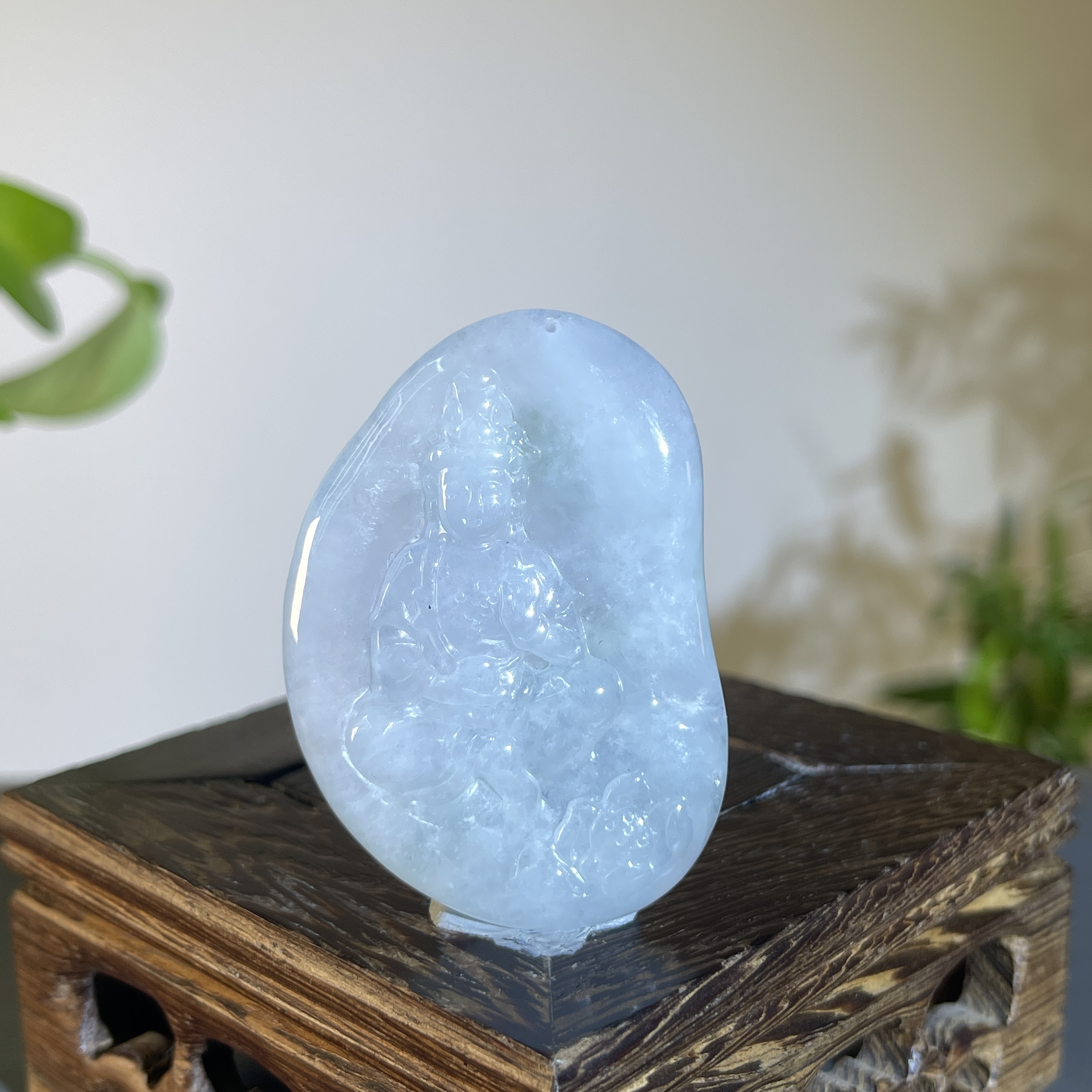 JXB11-50 天然缅甸翡翠A货 观音