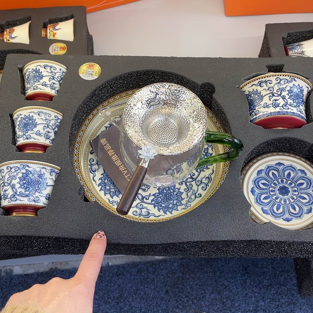 陶景德陶瓷盖碗茶具