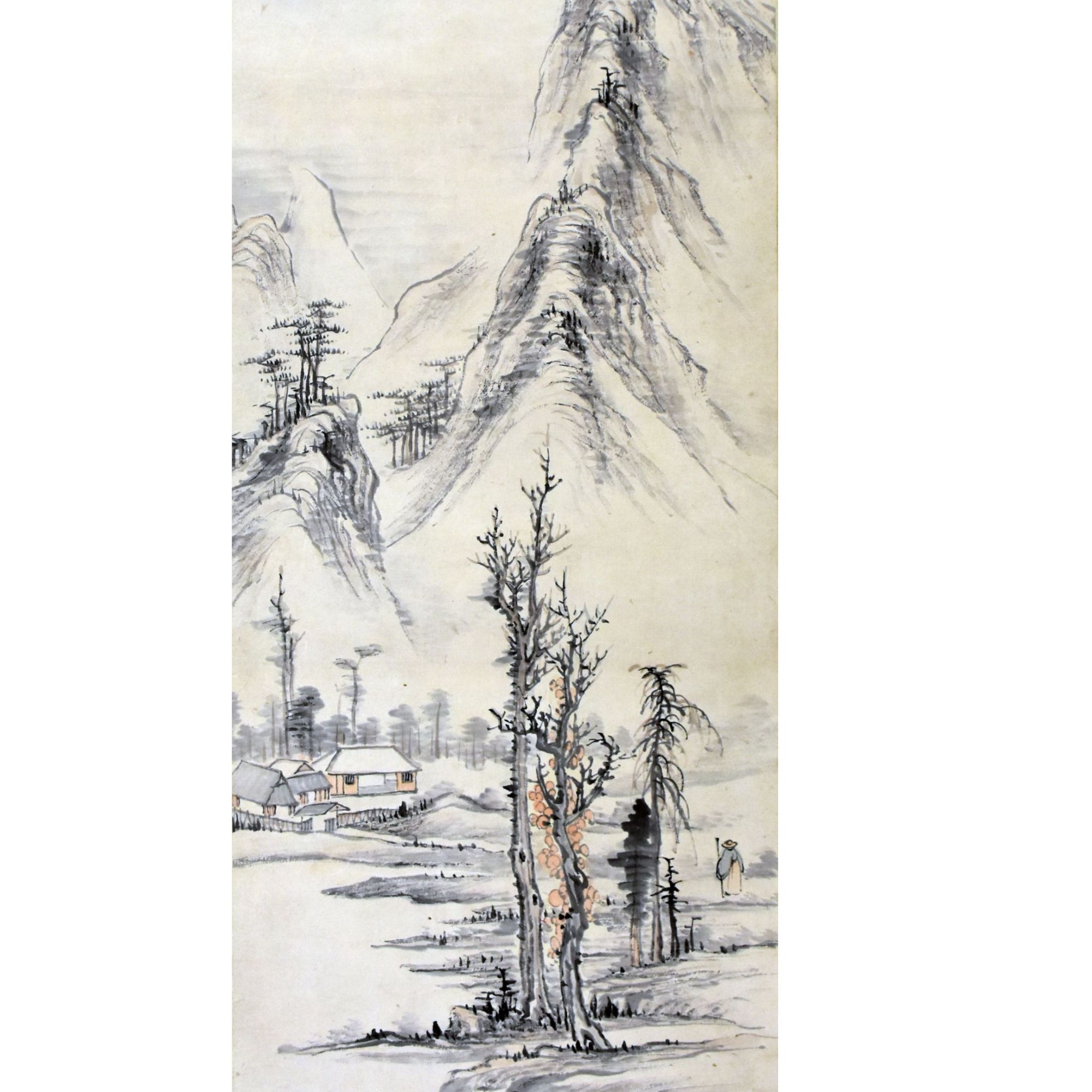 HM0263 夏山图 87×32cm 纸本立轴 2.5平尺