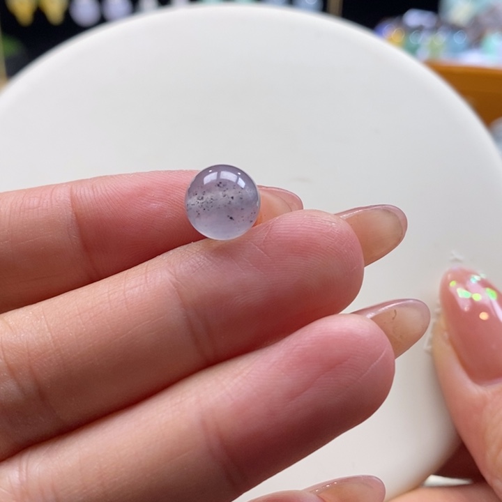 翡翠吊坠(不含链)未镶嵌翡翠黑冰珠卡9.5m