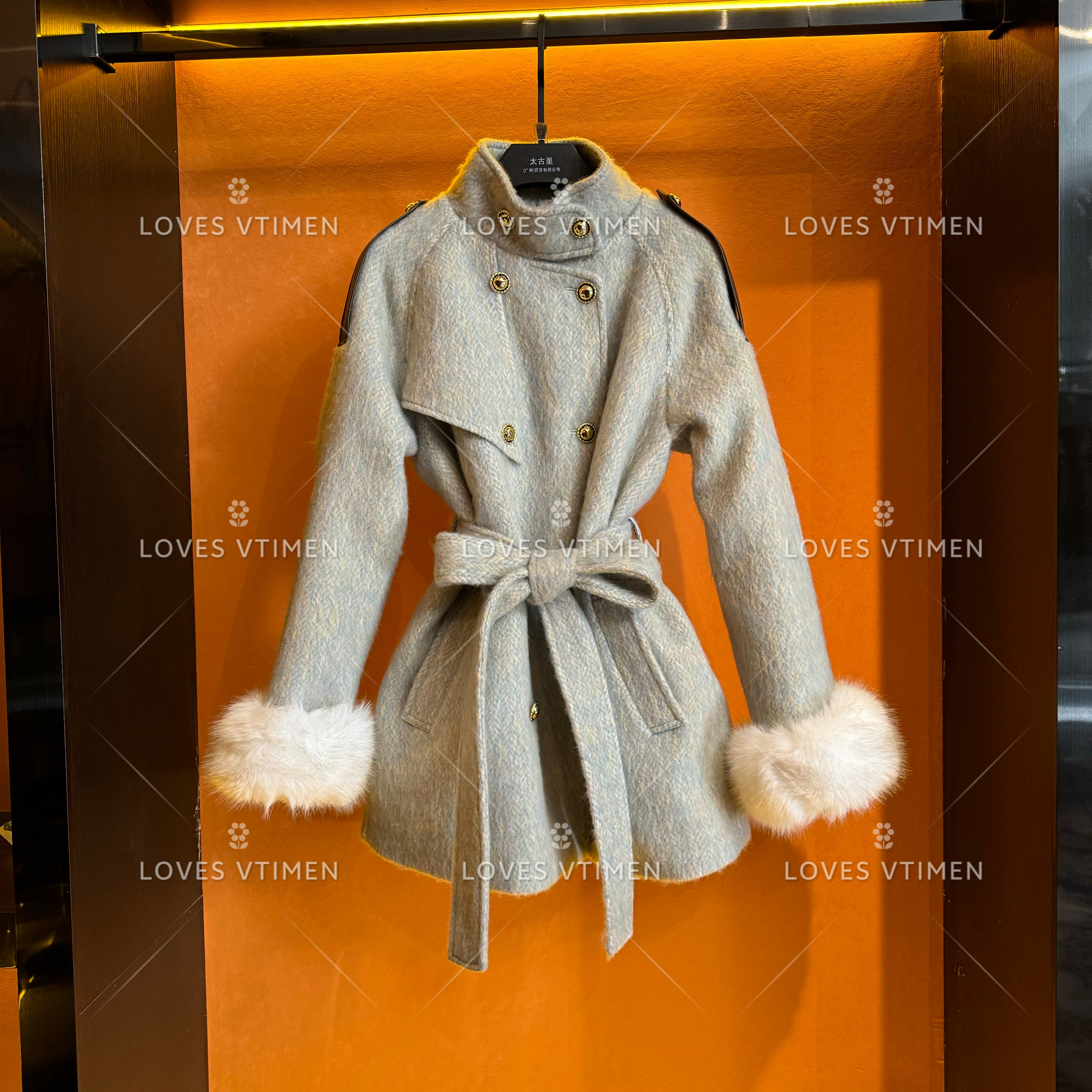 【宠粉价】白鸭绒羊毛时尚设计师轻奢显瘦收腰羽绒服LOVES-A1331