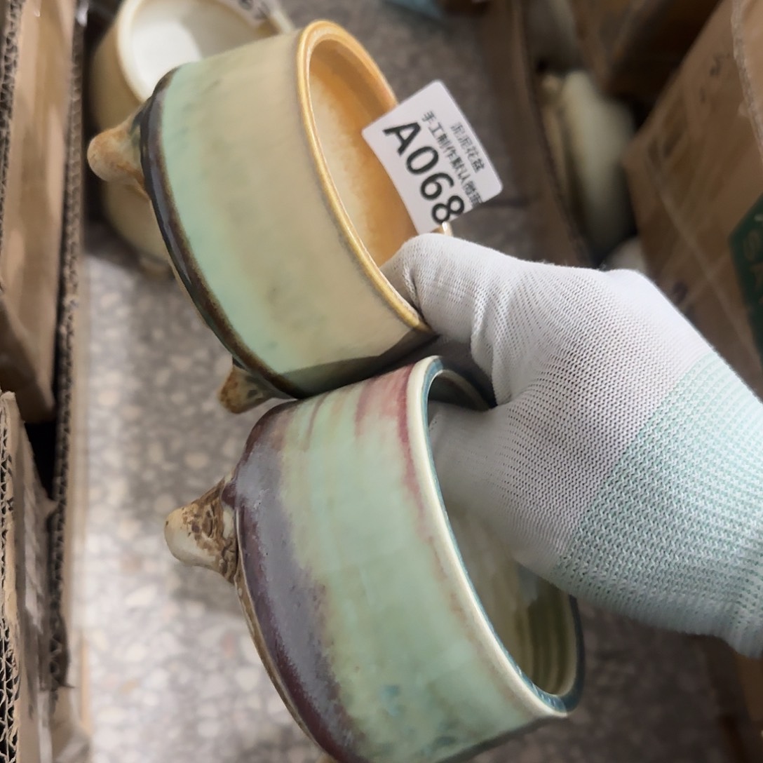 瓷片景德镇手工花盆