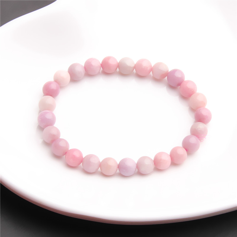 南非老料玉华樱花粉7MM圆珠手链 K0167 多样性发一