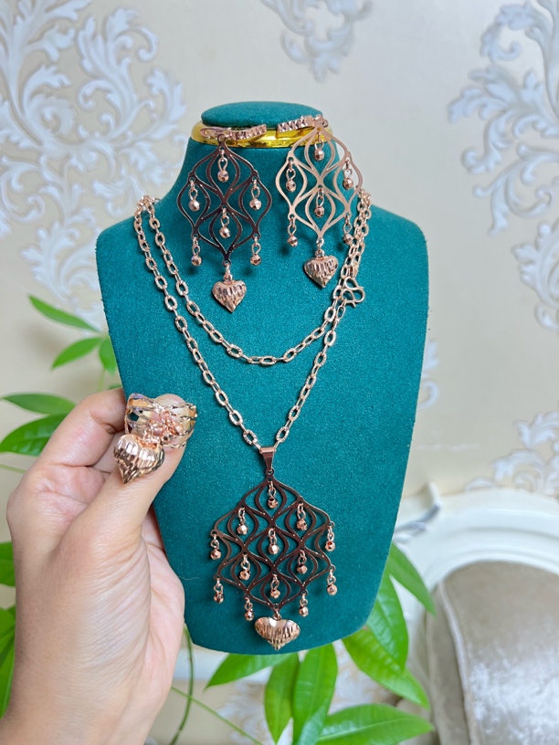 铜合金项链 铜合金 高保色四件套