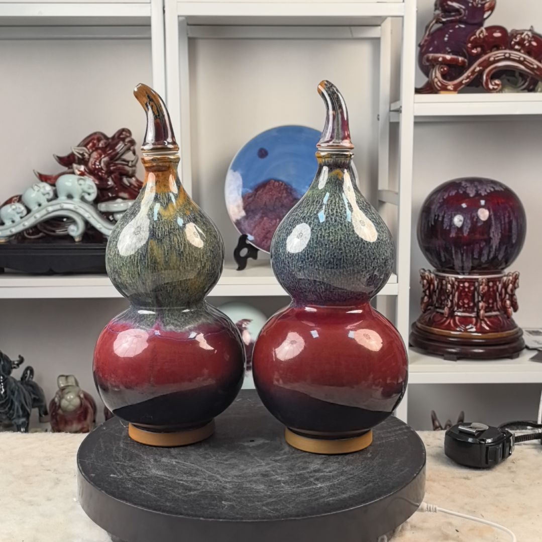 摆件钧瓷摆件神後鎮鈞瓷一个