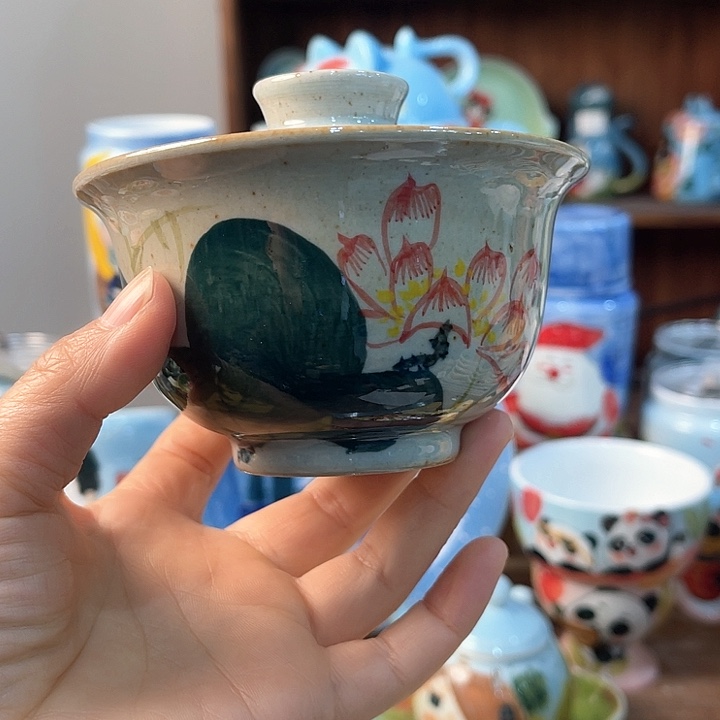 不锈钢景德镇釉下手绘陶瓷 