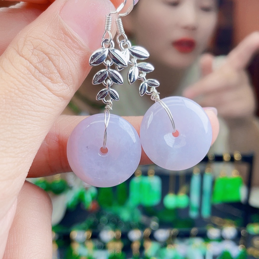 翡翠未镶嵌耳饰饰品