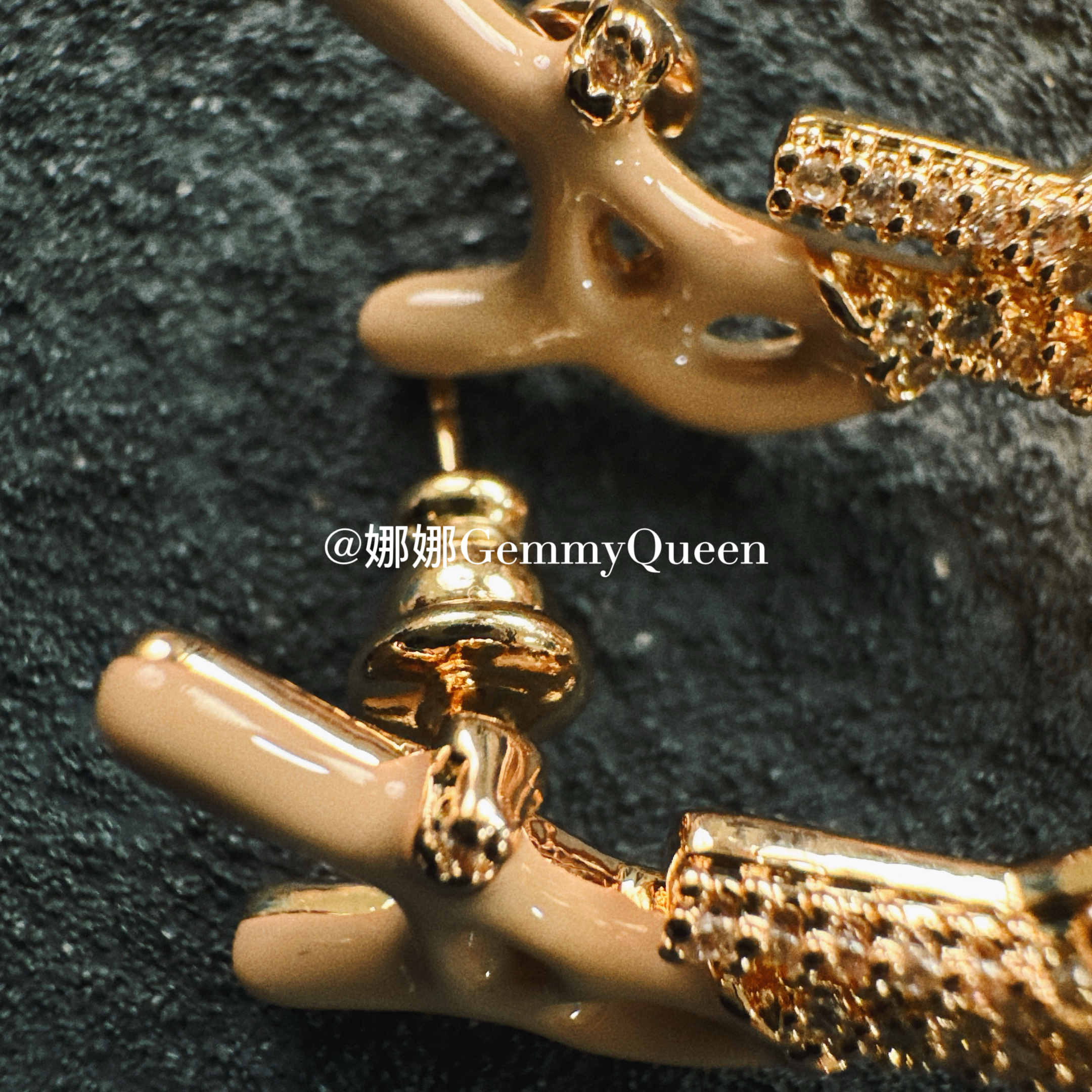 铜合金合成锆石耳饰 娜娜GemmyQueen耳环GQ10341