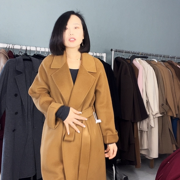 双面呢大衣123驼色M码
