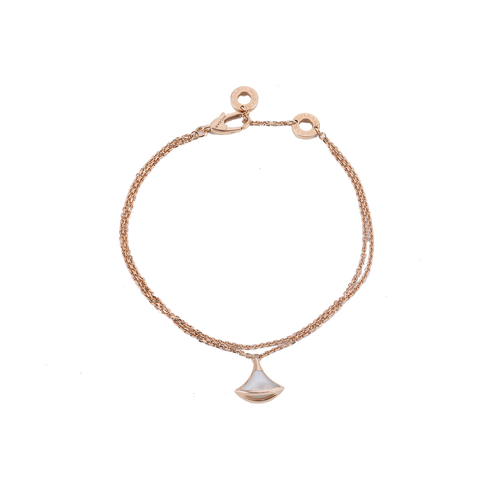 95新 BVLGARI/宝格丽 白母贝 小扇子 手链 S-M码 P244794376