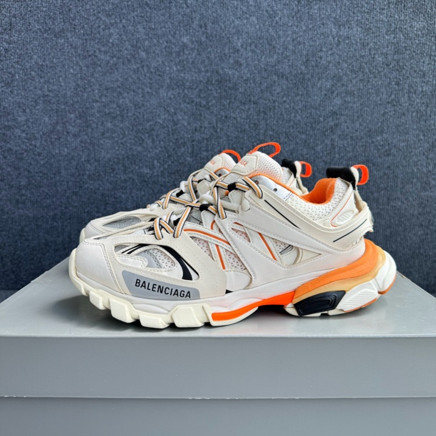 95新 Balenciaga/巴黎世家 41码 track 白橙 老爹鞋 原盒