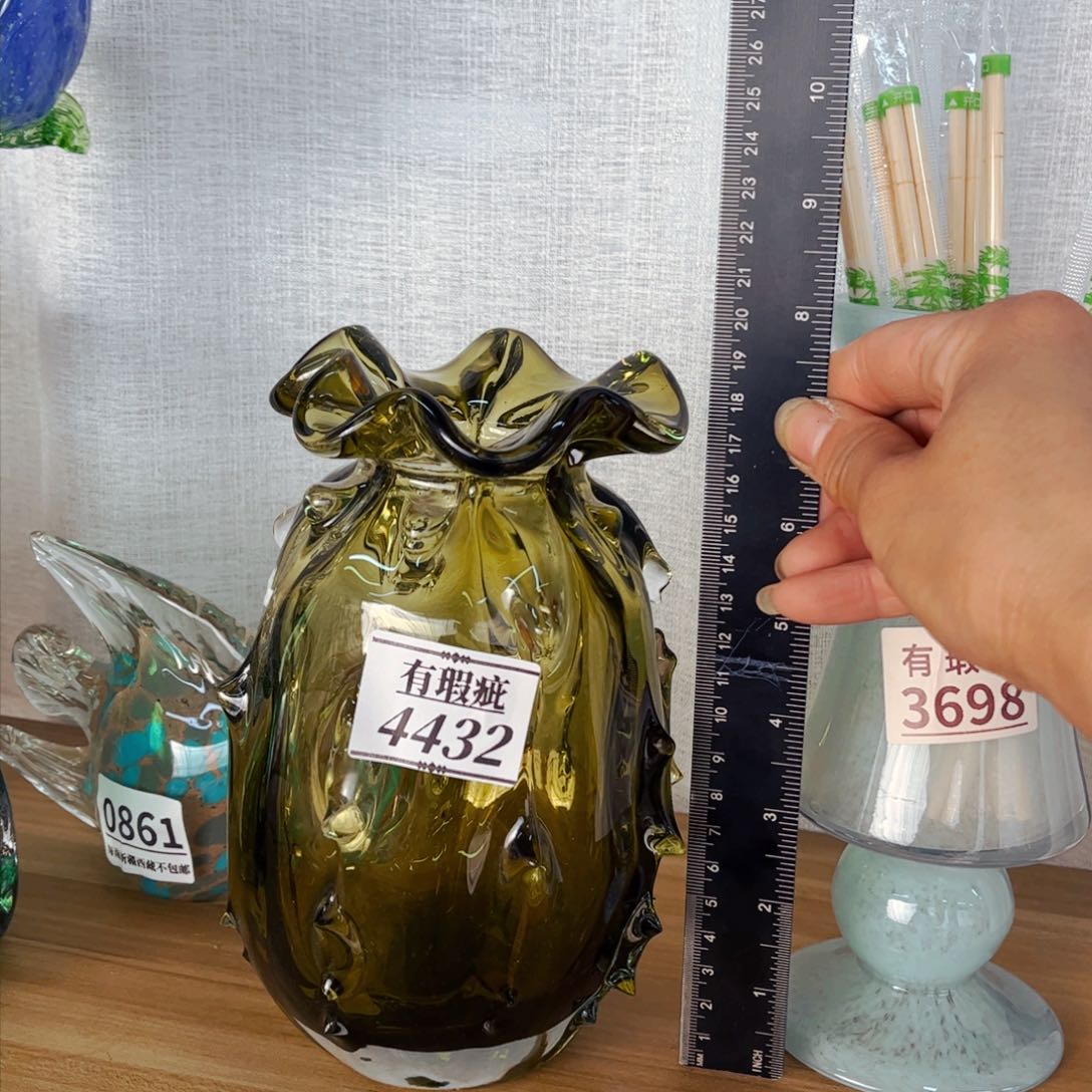 琉璃4432瑕 琉璃摆件和花瓶