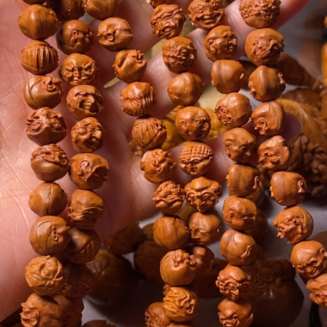 抖***手橄榄核手串/手链桃核108