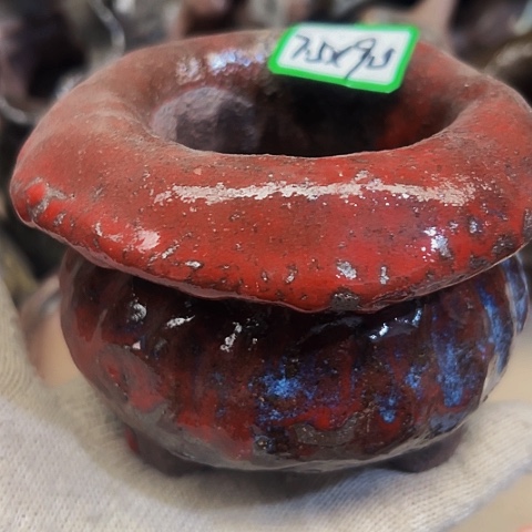 红陶粗陶花盆手工