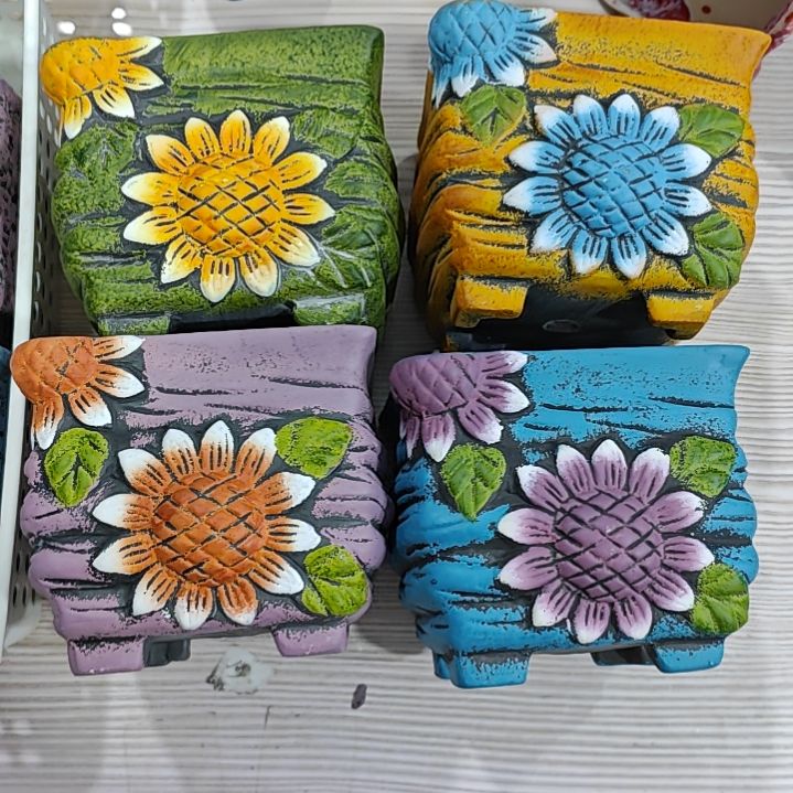 红陶吸水透气的白陶花盆凑满12发货