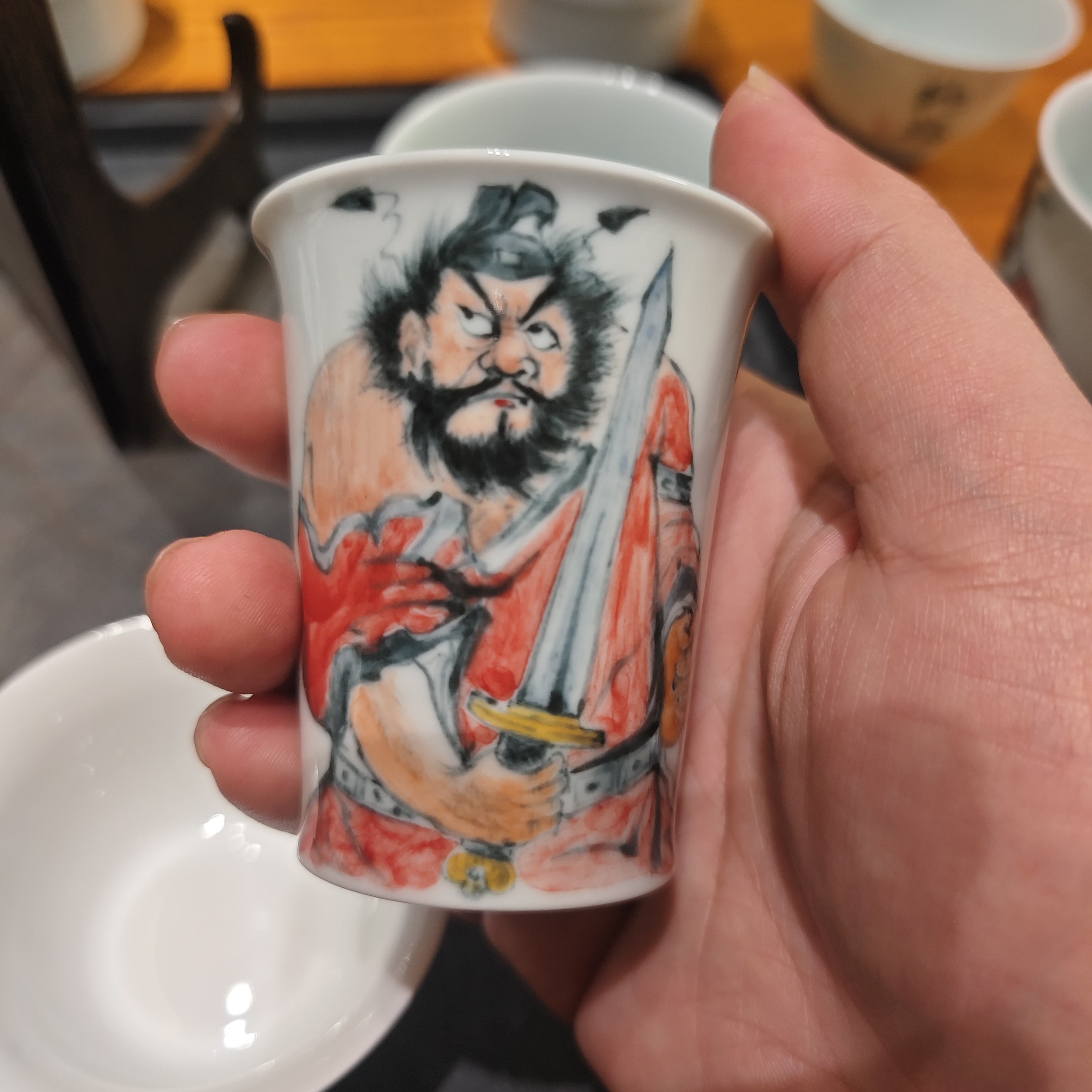 景德镇釉下彩高温手工手绘钟馗主人杯