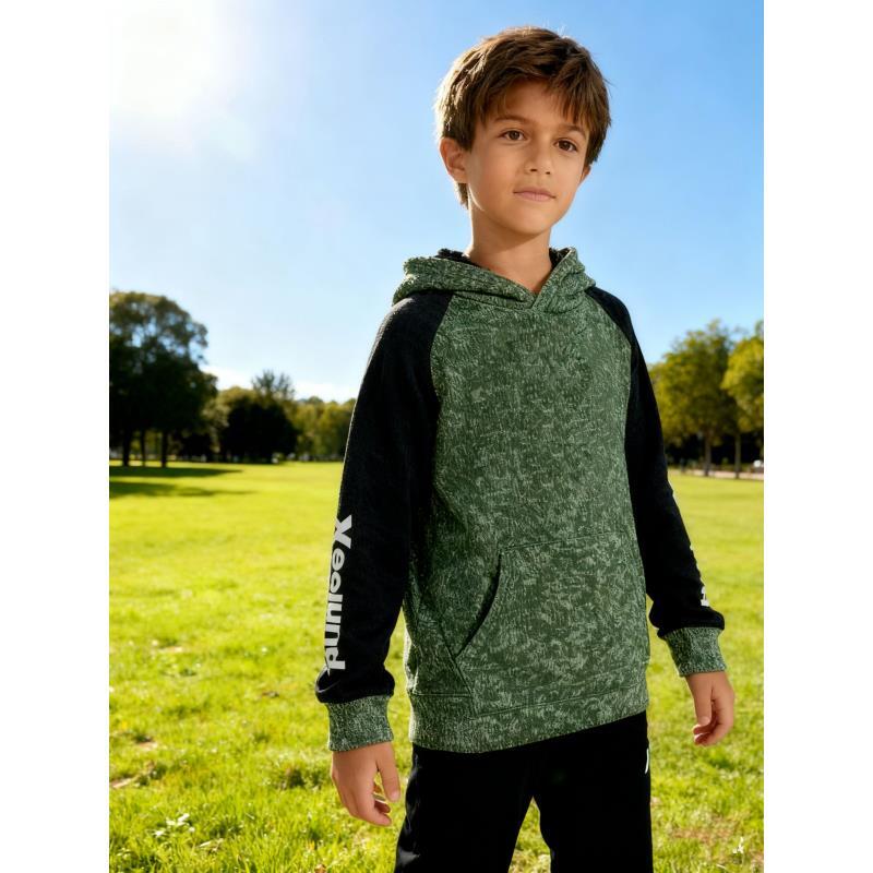 儿童潮牌休闲撞色卫衣卫裤1101