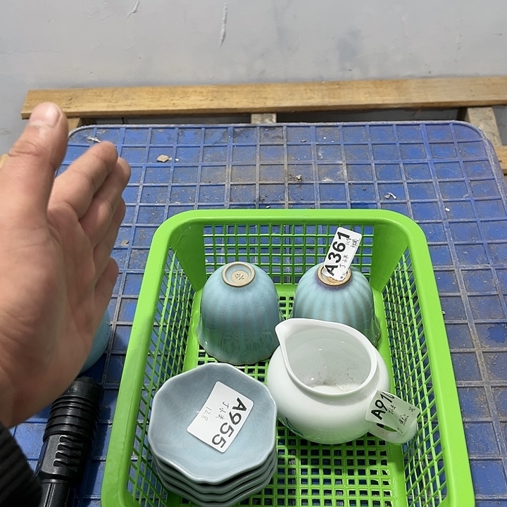 丁***米茶具默认微瑕瓷器、茶具、壶、摆件，介意勿拍 