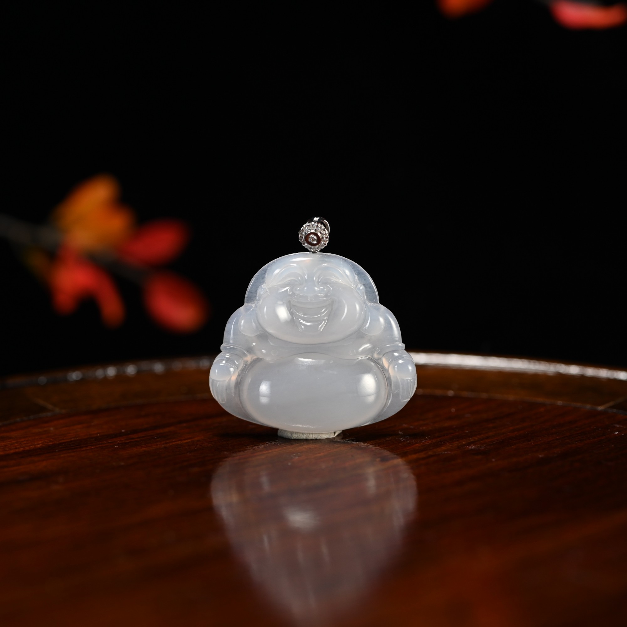 Lot8829翡翠弥勒佛挂件/杭拍