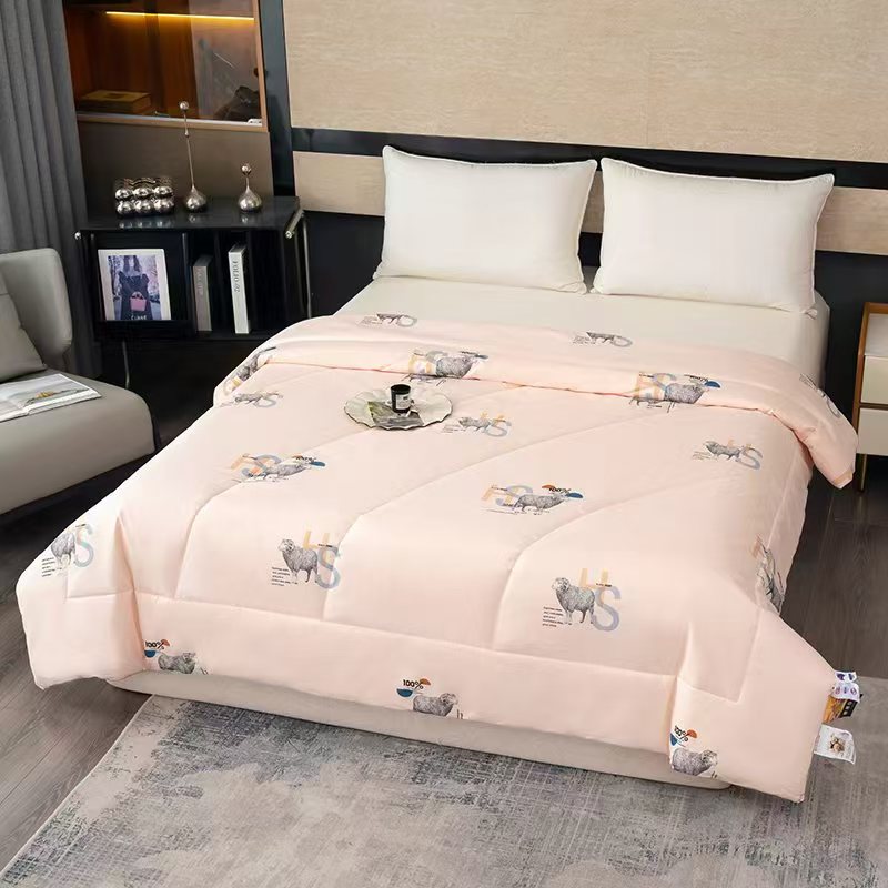 澳洲羊毛被100纯羊毛冬被加厚保暖进口--羊毛被