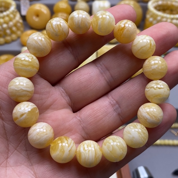 琥珀未镶嵌手链手串