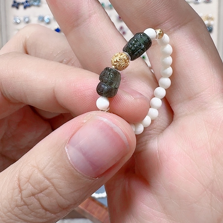 碧玺戒指银S925镶嵌戒指