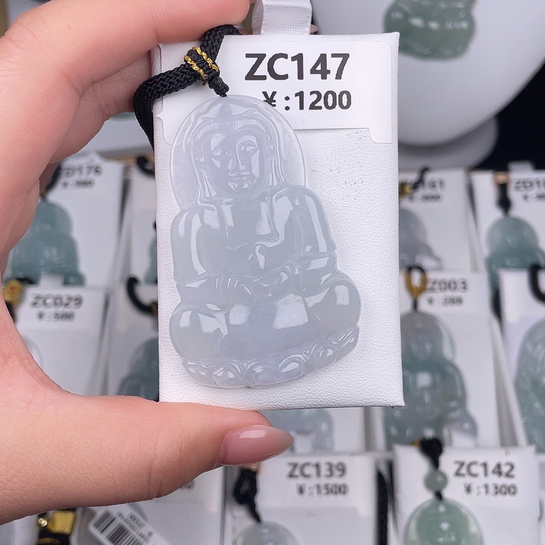 翡翠未镶嵌颈饰zc147