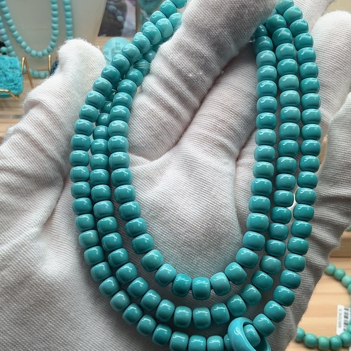 绿松石18K金镶嵌珠宝奇石