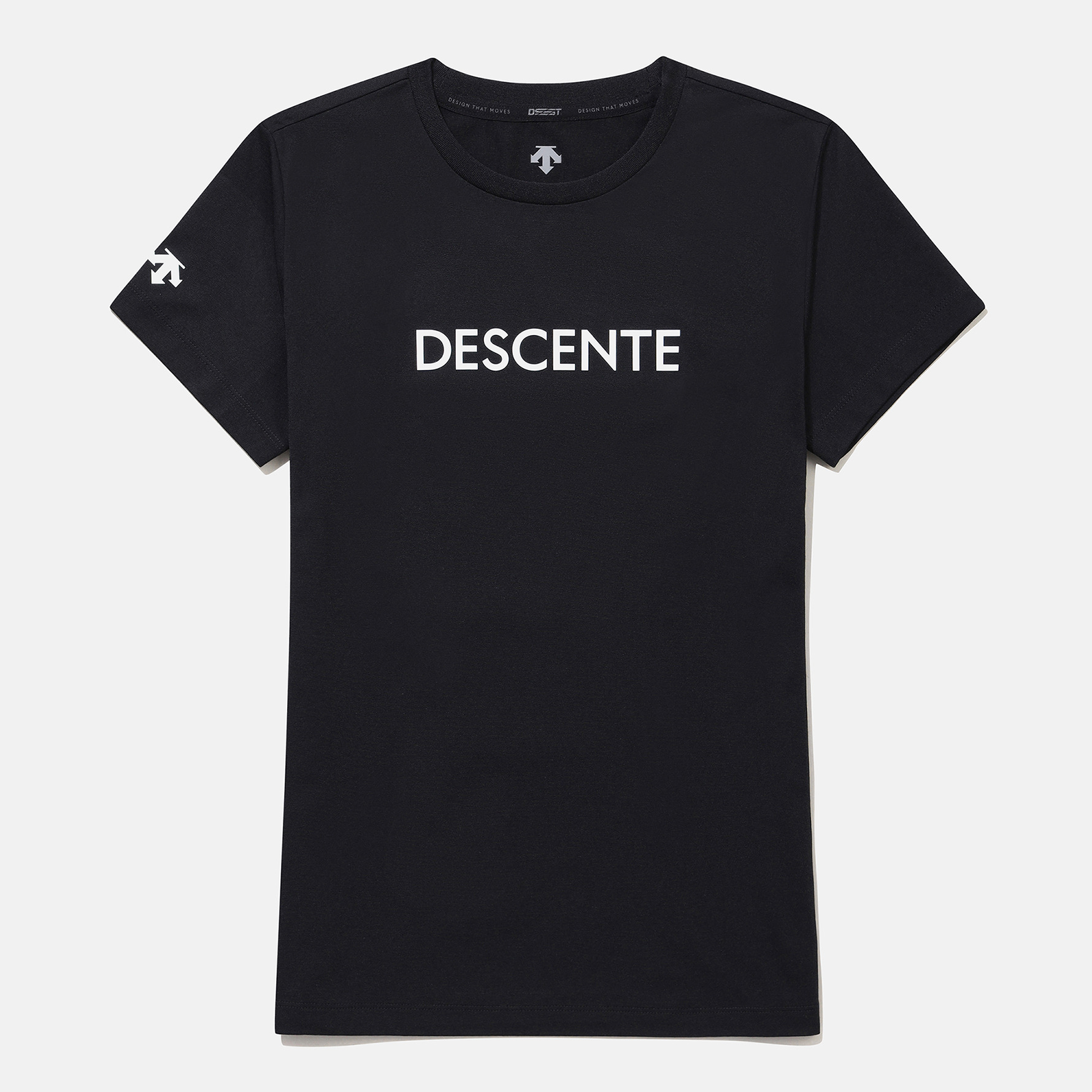 DESCENTE/迪桑特经典英文小标塔夫速干圆领短袖韩版UTS73