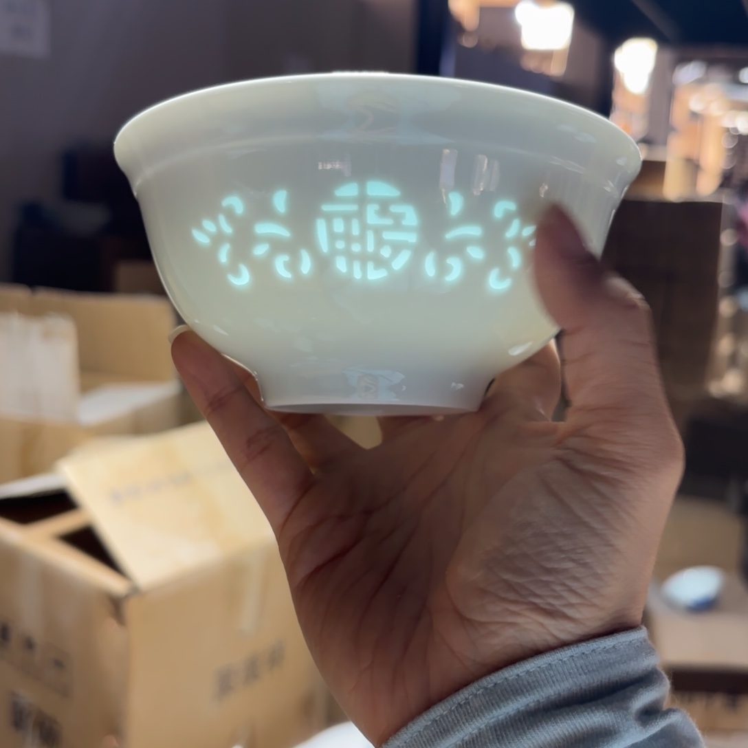 玉瓷景德镇陶瓷两只青色