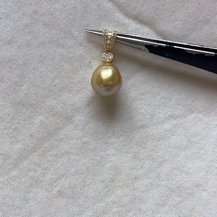 银S925镶嵌吊坠(不含链)海水珍珠