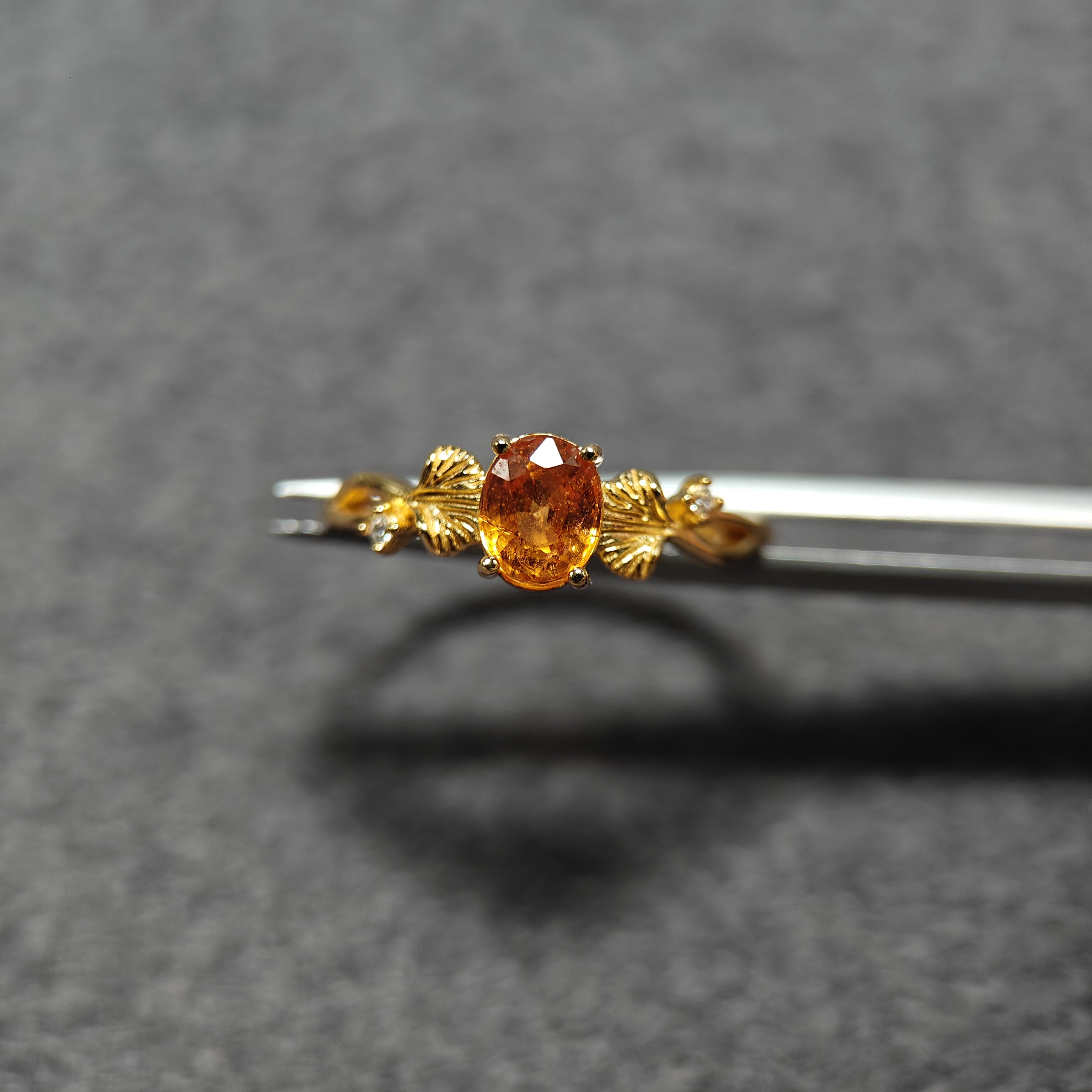 7103-S925银-天然芬达石戒指-气质时尚-0.6ct左右