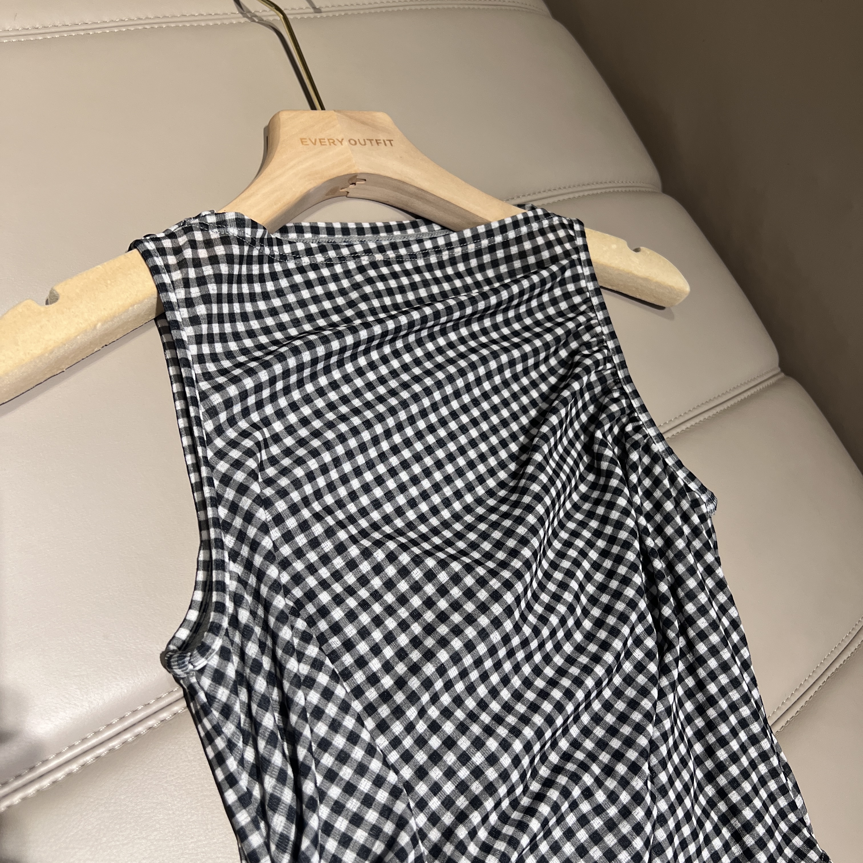 韩国设计师品牌代购回来的样衣 格子连衣裙