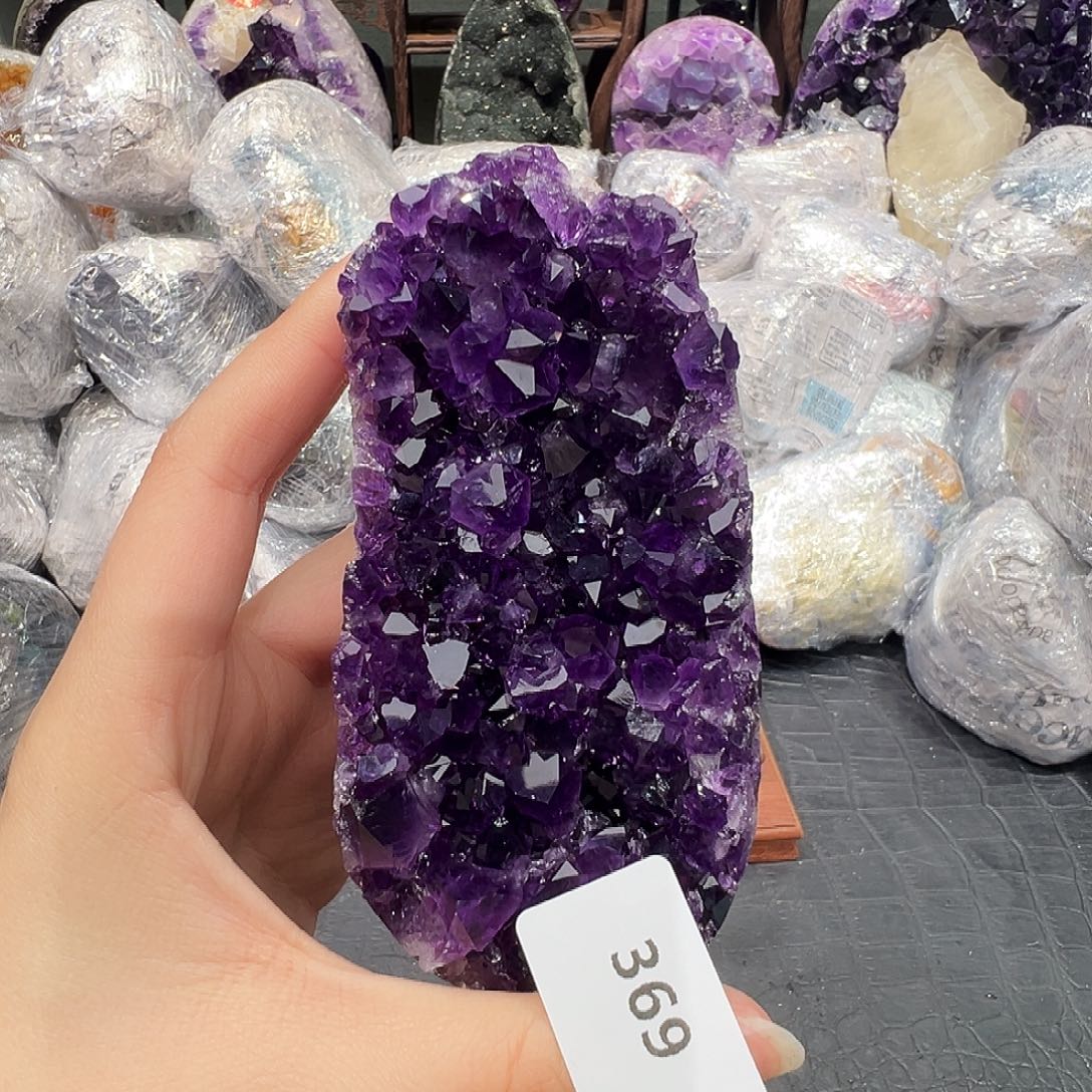 未镶嵌紫晶珠宝半成品