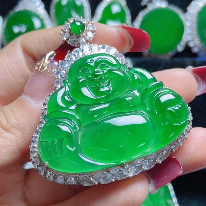 翡翠颈饰银S925镶嵌